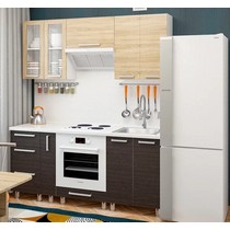 Модульная кухня Дельта-12 дуб венге / сонома