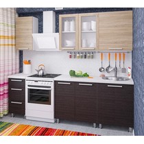 Модульная кухня Дельта-13 дуб венге / сонома