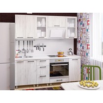 Модульная кухня Дельта-14 дуб крафт светлый