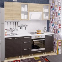 Модульная кухня Дельта-14 дуб венге / сонома