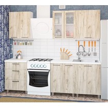 Модульная кухня Дельта-15 дуб крафт серый