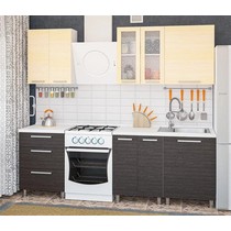 Модульная кухня Дельта-15 дуб венге / молочный