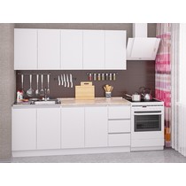 Модульная кухня Дельта-2.0 со столешницей белая