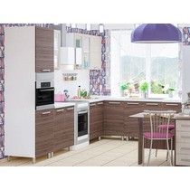 Модульная кухня Дельта-5 ясень шимо темный / светлый