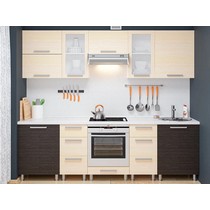 Модульная кухня Дельта-6 260 см дуб венге / молочный