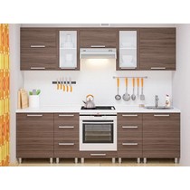 Модульная кухня Дельта-6 260 см ясень шимо темный