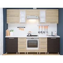 Модульная кухня Дельта-6 260 см венге / сонома