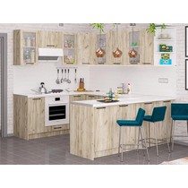 Модульная кухня Дельта-7 дуб крафт серый