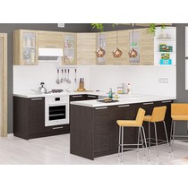 Модульная кухня Дельта-7 дуб венге / сонома