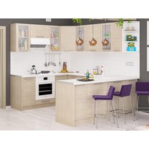 Модульная кухня Дельта-7 ясень шимо светлый