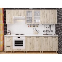 Модульная кухня Дельта-8 дуб крафт серый