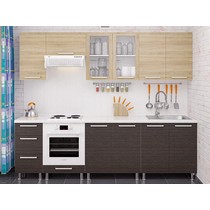 Модульная кухня Дельта-8 дуб венге / сонома