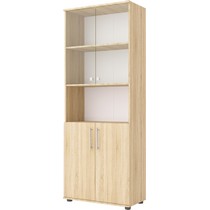 Шкаф офисный со стеклом А-18 (дуб сонома)