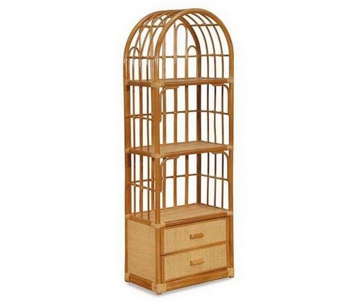 Этажерка 09-04 из натурального ротанга, цвет: коньяк
