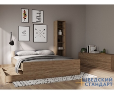 Двуспальная кровать Орион 200х200 (сонома)