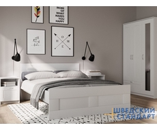 Двуспальная кровать Сириус 140х200 (белый)