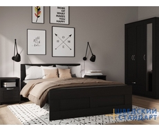 Двуспальная кровать Сириус 200х200 (дуб венге)