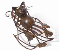 Кот в кресле качалке SWA0418