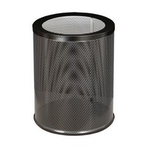 Корзина для бумаг низкая перфорированная 250  (черный)