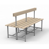Скамья двойная со спинкой и регулируемыми опорами СТ-5-2