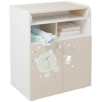 Комод для пеленания Polini kids French 1270 Teddy (белый-дуб пастельный)