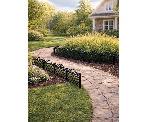 Забор декоративный cадовый 1 шт (черный)