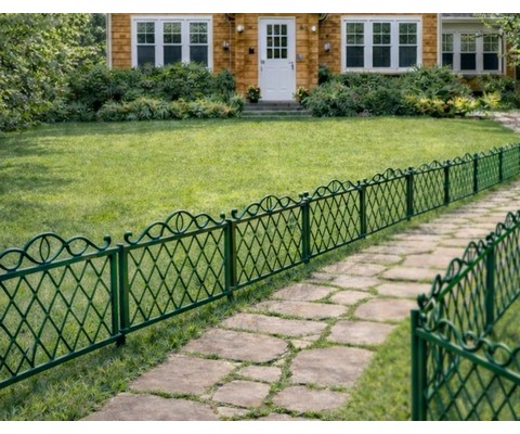 Забор декоративный cадовый 6 шт (темно-зеленый)