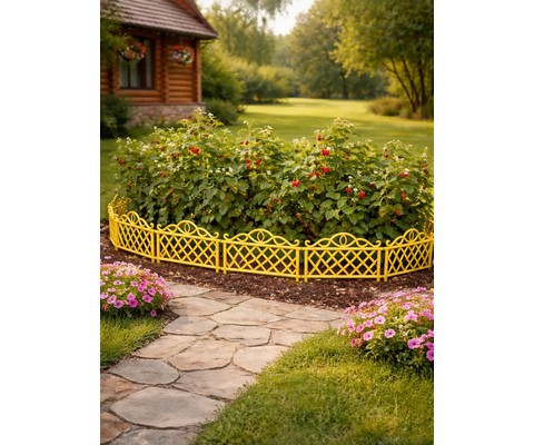 Забор декоративный cадовый 6 шт (желтый)