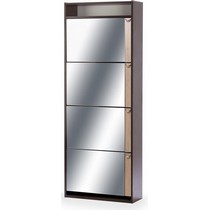 Обувница К-4S (зеркальная) венге/беленый дуб