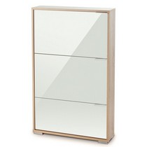 Обувница Viva 3LW дуб сонома/белое стекло