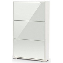 Обувница Viva 3LW белый/белое стекло