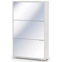 Обувница Viva 3S белый/зеркало