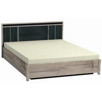 Кровать двуспальная Люкс Nature 307 с подъемным механизмом, 160х200 (гаскон пайн-черный)