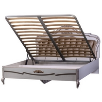 Двуспальная кровать с подъемным механизмом 391 Скарлетт 160х200 см (ясень белый)