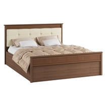 Кровать с настилом ДСП Ливорно ЛКР-1 160х200 (орех)