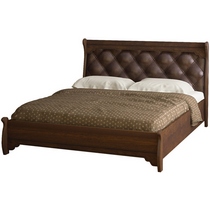 Кровать 678 Флоренция (дуб оксфорд) 160х200 см с низкой спинкой