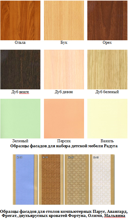 Образцы цветов для серии IVK - meblavka.ru